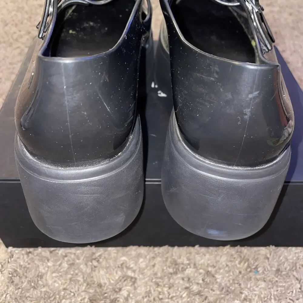 Melissa Farah Platform Black Mary Jane Shoes Size 9